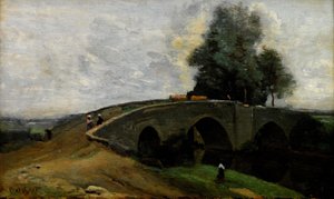 Den gamle broen av Jean Baptiste Camille Corot