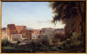 Utsikt over Colisee (Colosseo) i Roma fra Farnese Gardens Maleri av Camille Corot (1796-1875) 1826 Søn. 0,3x0,49 m av Jean Baptiste Camille Corot