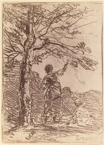 Ung kvinne og døden av Jean Baptiste Camille Corot
