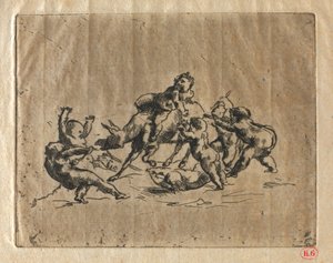Bacchanal med barn og esel av Jean Baptiste Carpeaux