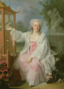 Portrett av en dame ved en pagode