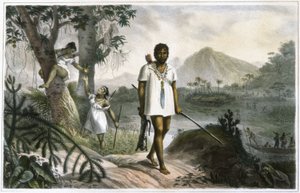 Amazonas-indianere jager av Jean Baptiste Debret