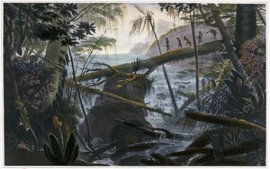 Indianere som krysser Parahiba-elven av Jean Baptiste Debret