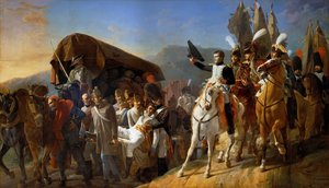 Napoleon hyller de såredes mot av Jean Baptiste Debret