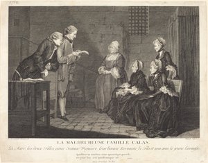 Den uheldige Calas-familien av Jean Baptiste Delafosse, after Louis de Carrogis, called Carmontelle