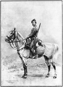 En jager av vakten, Russland, 1892. av Jean Baptiste Edouard Detaille