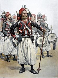 Zouave trommemajor, Nord-Afrika av Jean Baptiste Edouard Detaille