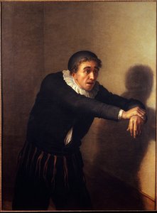 Grandmesnil i rollen som Harpagon Komikeren Grandmesnil (pseudonym Jean-Baptiste Fauchard) (1737-1816) spiller rollen som Harpagon i Molieres skuespill «L