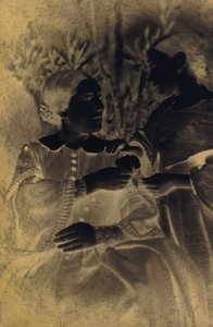Portrett av kvinne og barn, 1855.