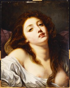 En ung kvinne, lengde på bysten av Jean Baptiste Greuze