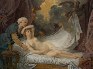 Egina Besøkt av Jupiter, ca. 1767-69. av Jean Baptiste Greuze