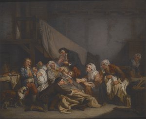 Death of an Old Man (olje på lerret) av Jean Baptiste Greuze