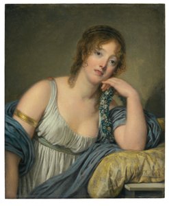 Portrett av Jeanne Philiberte Ledoux (1767–1840), halv lengde (olje på panel) av Jean Baptiste Greuze