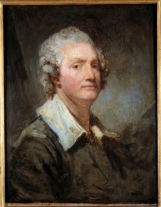 Selvportrettmaleri av Jean Baptiste Greuze (1725-1805) 1700-tallets søn. 0,65x0,51 m av Jean Baptiste Greuze
