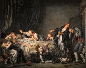 Fedrenes forbannelse: Sønnen straffet av Jean Baptiste Greuze