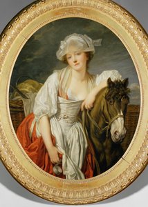 Melkepiken (maleri på lerret) av Jean-Baptiste Greuze
