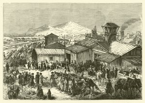 Russisk handelspost i Kashgar (gravering)
