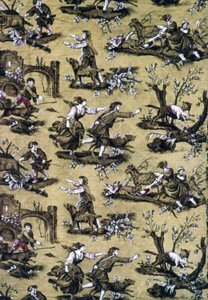 Au Loup! (møbelstoff) av Jean Baptiste Huet