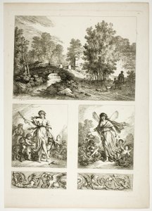 Plate 22 av 38 fra Oeuvres de J. B. Huet av Jean Baptiste Huet