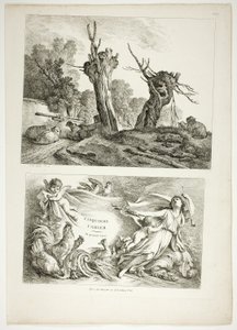 Plate 25 av 38 fra Oeuvres de J. B. Huet av Jean Baptiste Huet