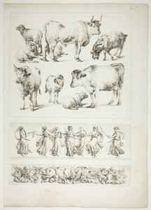Plate 26 av 38 fra Oeuvres de J. B. Huet av Jean Baptiste Huet