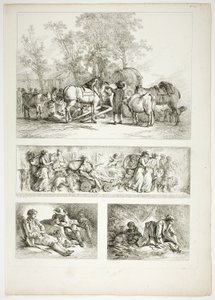 Plate 27 av 38 fra Oeuvres de J. B. Huet av Jean Baptiste Huet