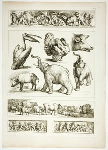 Plate 34 av 38 fra Oeuvres de J. B. Huet av Jean Baptiste Huet