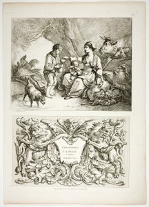 Plate Tretten av 38 fra Oeuvres de J. B. Huet av Jean Baptiste Huet
