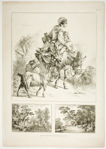Plate to av 38 fra Oeuvres de J. B. Huet av Jean Baptiste Huet