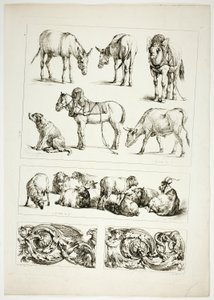Plate femten av 38 fra Oeuvres de J. B. Huet av Jean Baptiste Huet