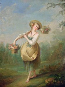 Blomsterjenta av Jean Baptiste Huet