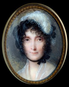 Portrett av Laetitia Bonaparte (Letizia Maria Ramolino) (1750-1836), mor til Napoleon Bonaparte Miniatyrmaleri på elfenben av Jean Baptiste Isabey (1767-1855) 1800-talls søn. 0,37x0,29 m - Portrett av Laetitia Bonaparte (Maria Letizia Ramolino) (1750-