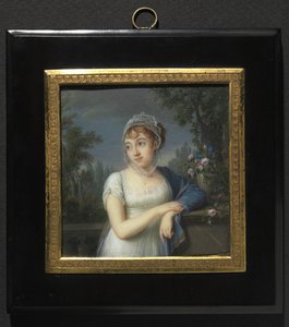 Portrett av en kvinne nær en balustrade, 1804.