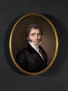 Mann i mørk frakk (emalje på kobber) av Jean Baptiste Joseph Duchesne