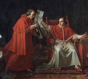 Underskrift av konkordatet mellom Frankrike og den hellige beleiringen (Saint Siege), av pave Pius VII (1742 - 1823), 15. august