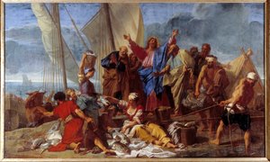 Den mirakuløse synden Jesus gjenoppstod forteller apostelen det beste stedet å synde. Maleri av Jean Jouvenet (1644-1717) 1706 søn. 3,92x6,64 m av Jean Baptiste Jouvenet