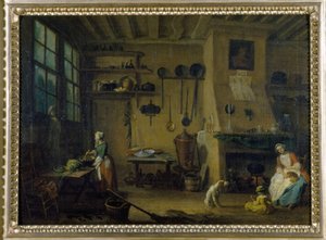 Borgerlig mat - maleri av J.B Lallemand (1716 - 1803), sent på 1600-tallet, Museum of Fine Arts of Dijon.