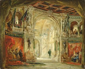 Hamlet, Act I, 1884 av Jean Baptiste Lavastre