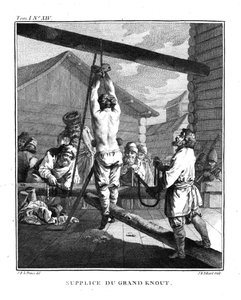 Straff med en stor knute. Fra Voyage en Sibérie, 1766