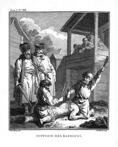 Straff med batogs. Fra reise til Sibir, 1766
