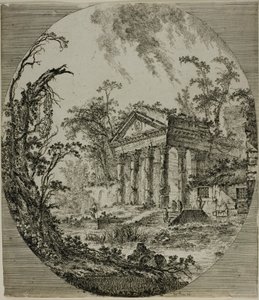 Augustus tempel av Jean Baptiste Le Prince
