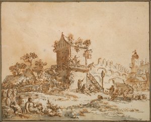 Moscow Tavern, ca. 1773. av Jean Baptiste Le Prince