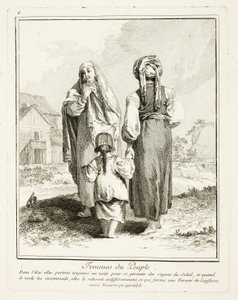 Women of the People, plate seks fra Miscellaneous Clothing of the Northern Peoples av Jean Baptiste Le Prince