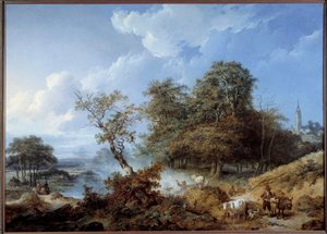 Anime-landskap. Maleri av Jean-Baptiste Leprince (1734-1781)