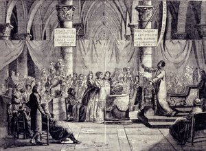 Dåp av medlemmer av Theophilanthropy-sekten mellom 1796 og 1800.