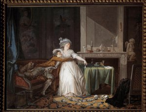 Den knuste koppen. Maleri av Jean Baptiste Mallet (1759-1835)