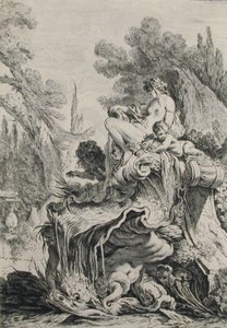 Fontene med en Naiad som sitter på et skjell av Jean Baptiste Marie Pierre
