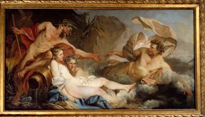Ulysses på øya Phaecians. Maleri av Jean Baptiste Pierre (1713-1789)