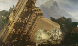 Time Showing the Destruction it brings, studie for tak i Louvre