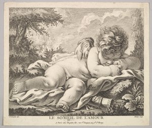 Amors søvn. av Jean Baptiste Michel